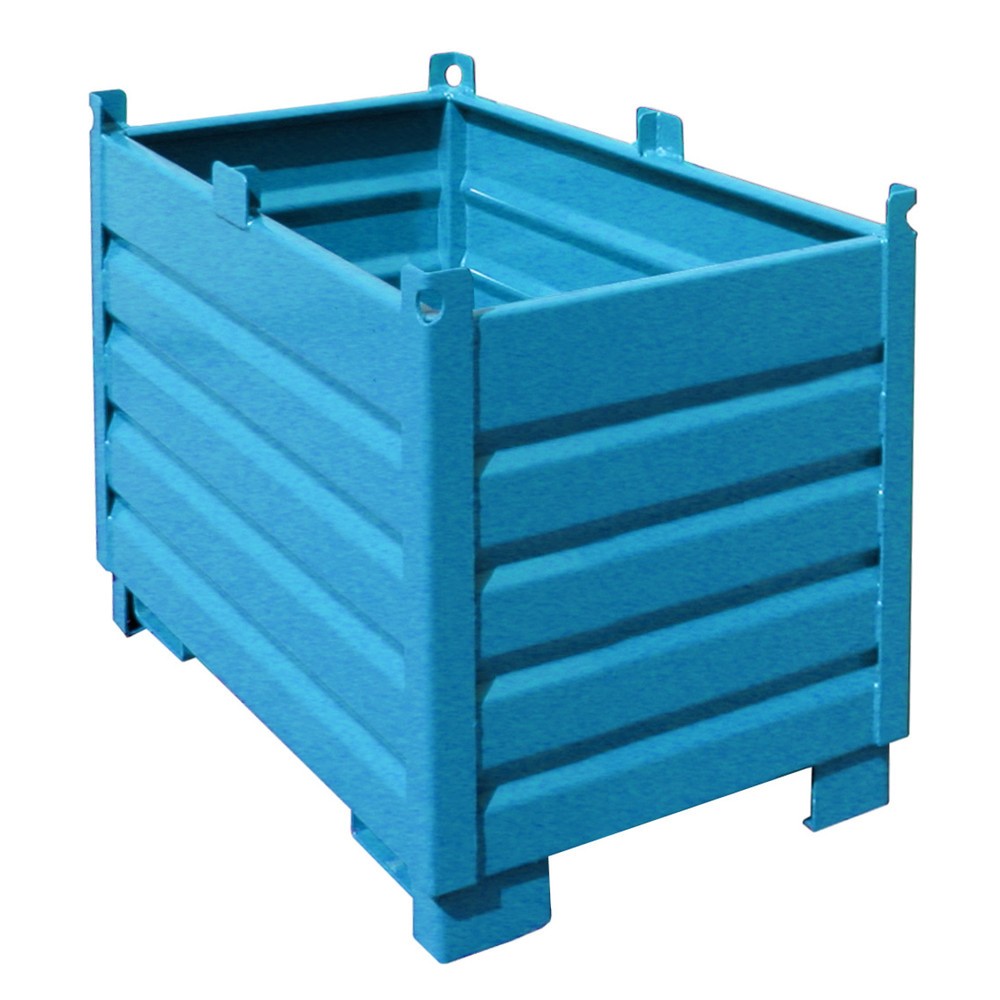 N° de l'image du produit 1 : Bauer® Système de poubelle type SBS, volume 0,5 m³, RAL 5012 bleu clair