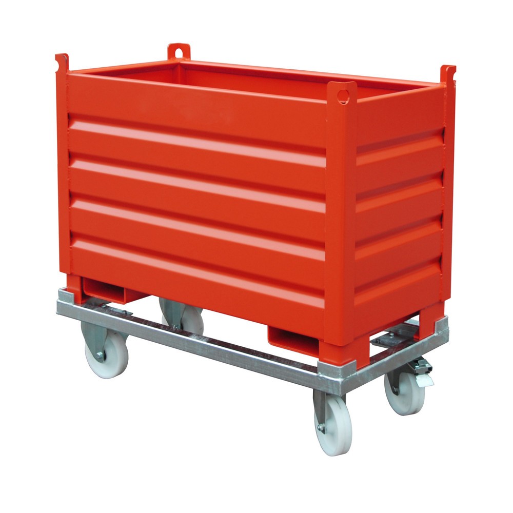 N° de l'image du produit 2 : Bauer® Système de poubelle type SBS, volume 0,5 m³, RAL 3000 rouge feu
