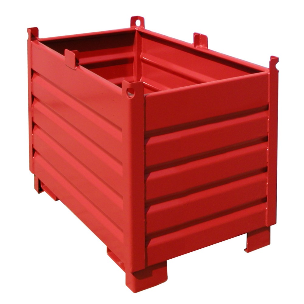 N° de l'image du produit 1 : Bauer® Système de poubelle type SBS, volume 0,5 m³, RAL 3000 rouge feu