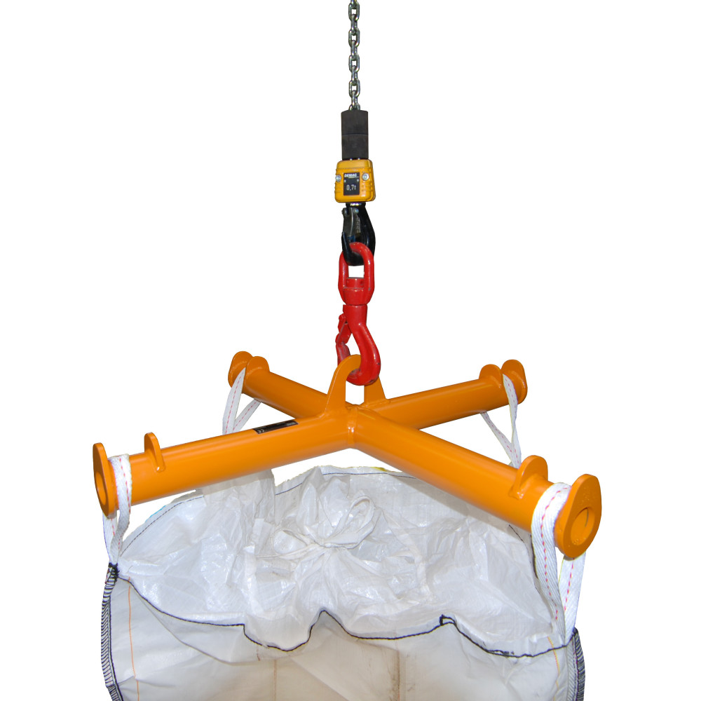 Produktabbildung Nr. 2: Bauer® Traverse für BIG BAG, Kranaufnahme, TK 2.000 kg, lackiert, RAL 2000 gelborange