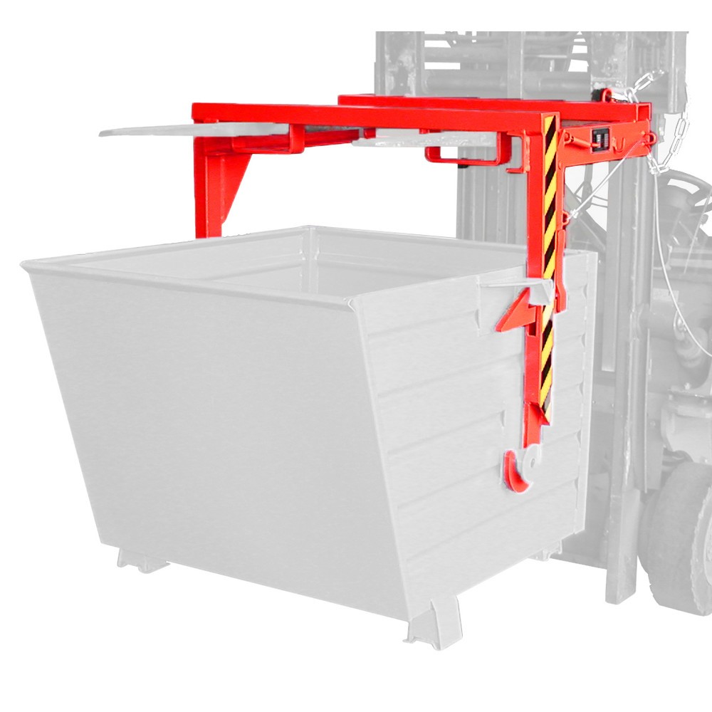 Imagen del producto: Bauer® Travesaño para volquetes apilables, volumen 0,7 m³, RAL 3000 rojo fuego