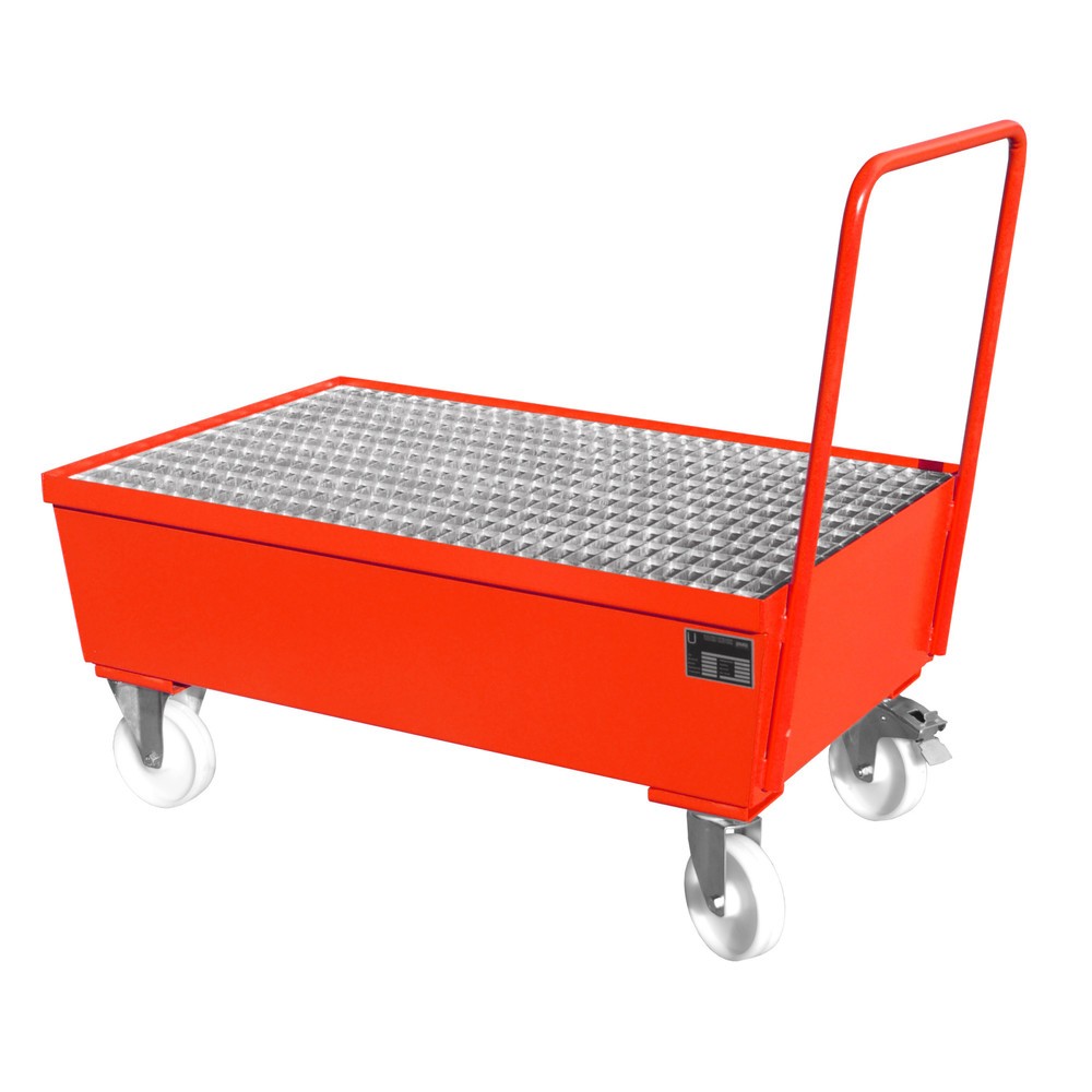 Immagine del prodotto: Bauer® vasca di raccolta in acciaio, mobile, 2x 200 l, in posizione verticale, volume di raccolta 225 l, rosso fuoco
