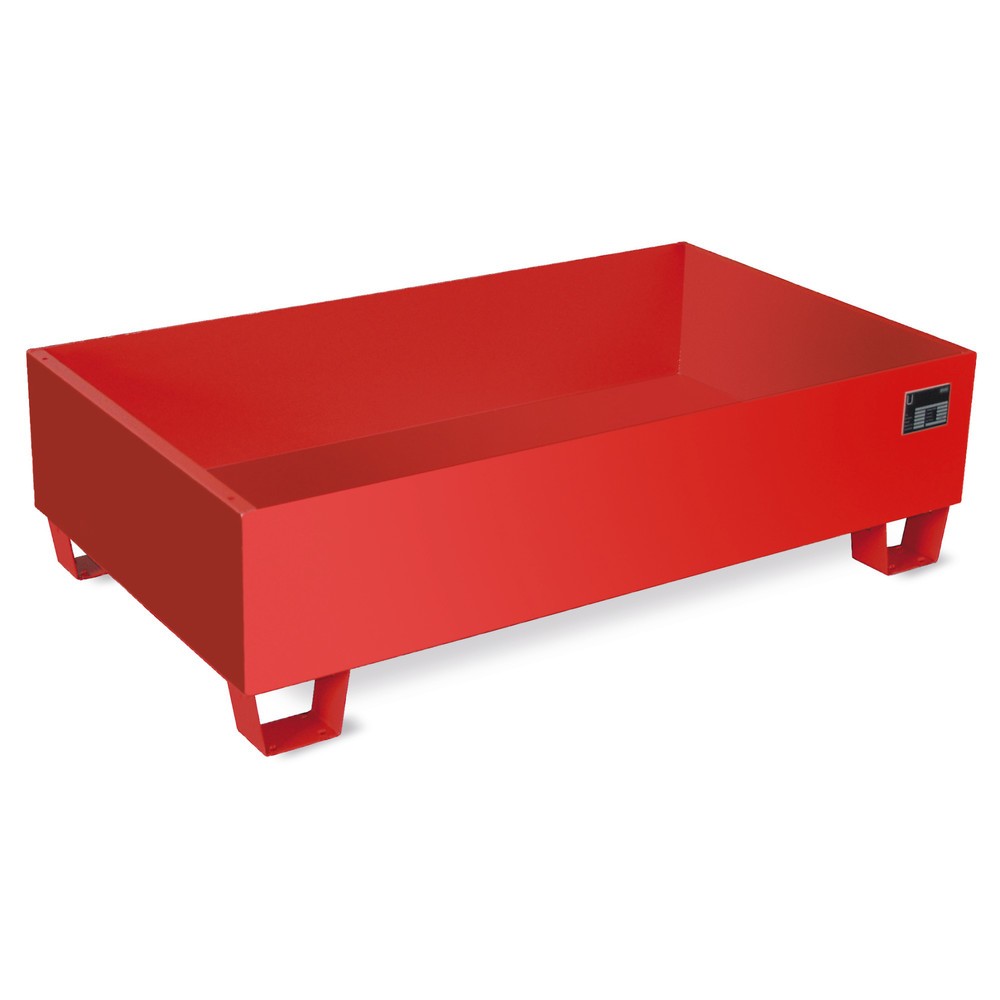 Obrázok výrobku: Bauer® záchytná vaňa z ocele, modul MAW, oceľový plech, v × š × h 365 × 735 × 1 290 mm, ohnivočervená