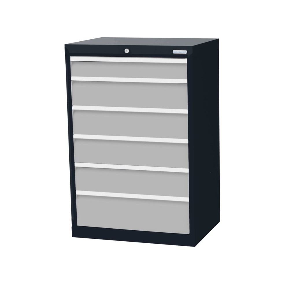 Immagine del prodotto: Bedrunka+Hirth Cassettiera professionale, cassetti 1x100 + 4x150 + 1x200 mm, AxLxP 1.019 x 680 x 500 mm, grigio antracite, grigio chiaro