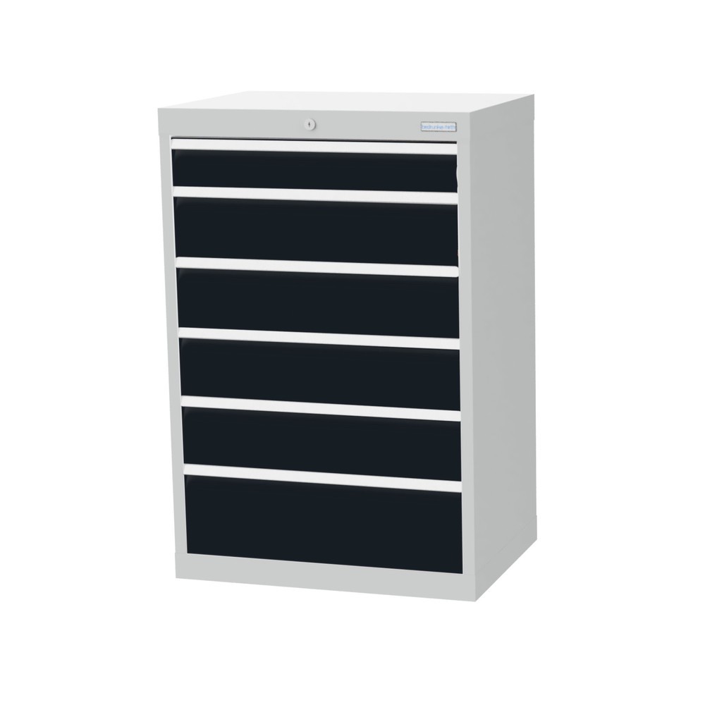 Immagine del prodotto: Bedrunka+Hirth Cassettiera professionale, cassetti 1x100 + 4x150 + 1x200 mm, AxLxP 1.019 x 680 x 500 mm, grigio chiaro, grigio antracite