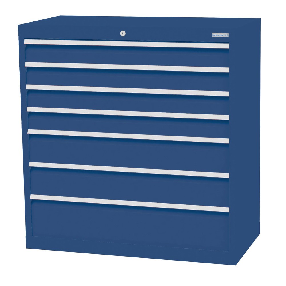 Immagine del prodotto: Bedrunka+Hirth Cassettiera professionale, cassetti 4x100 + 2x150 + 1x200 mm, AxLxP 1.019 x 980 x 500 mm, Blu genziana, Blu genziana