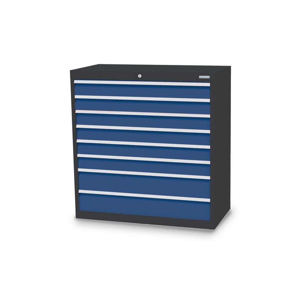 Immagine del prodotto: Bedrunka+Hirth Cassettiera professionale, cassetti 6x100 + 2x150 mm, AxLxP 1.019 x 980 x 500 mm, grigio antracite, Blu genziana