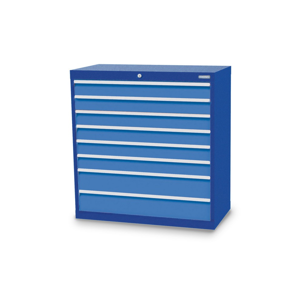 Immagine del prodotto: Bedrunka+Hirth Cassettiera professionale, cassetti 6x100 + 2x150 mm, AxLxP 1.019 x 980 x 500 mm, Blu genziana, Blu luce