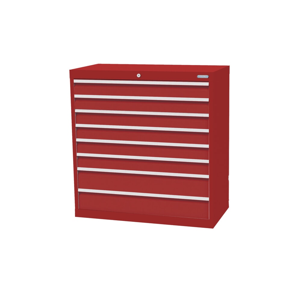 Immagine del prodotto: Bedrunka+Hirth Cassettiera professionale, cassetti 6x100 + 2x150 mm, AxLxP 1.019 x 980 x 500 mm, Rosso rubino, Rosso rubino