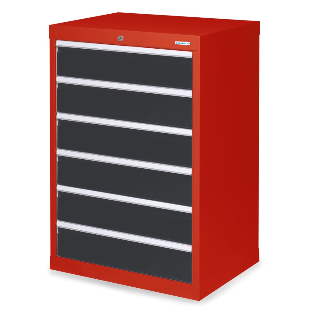Immagine del prodotto: Bedrunka+Hirth Cassettiera professionale, cassetti 6x150 mm, AxLxP 1.019 x 680 x 500 mm, Rosso traffico, grigio antracite