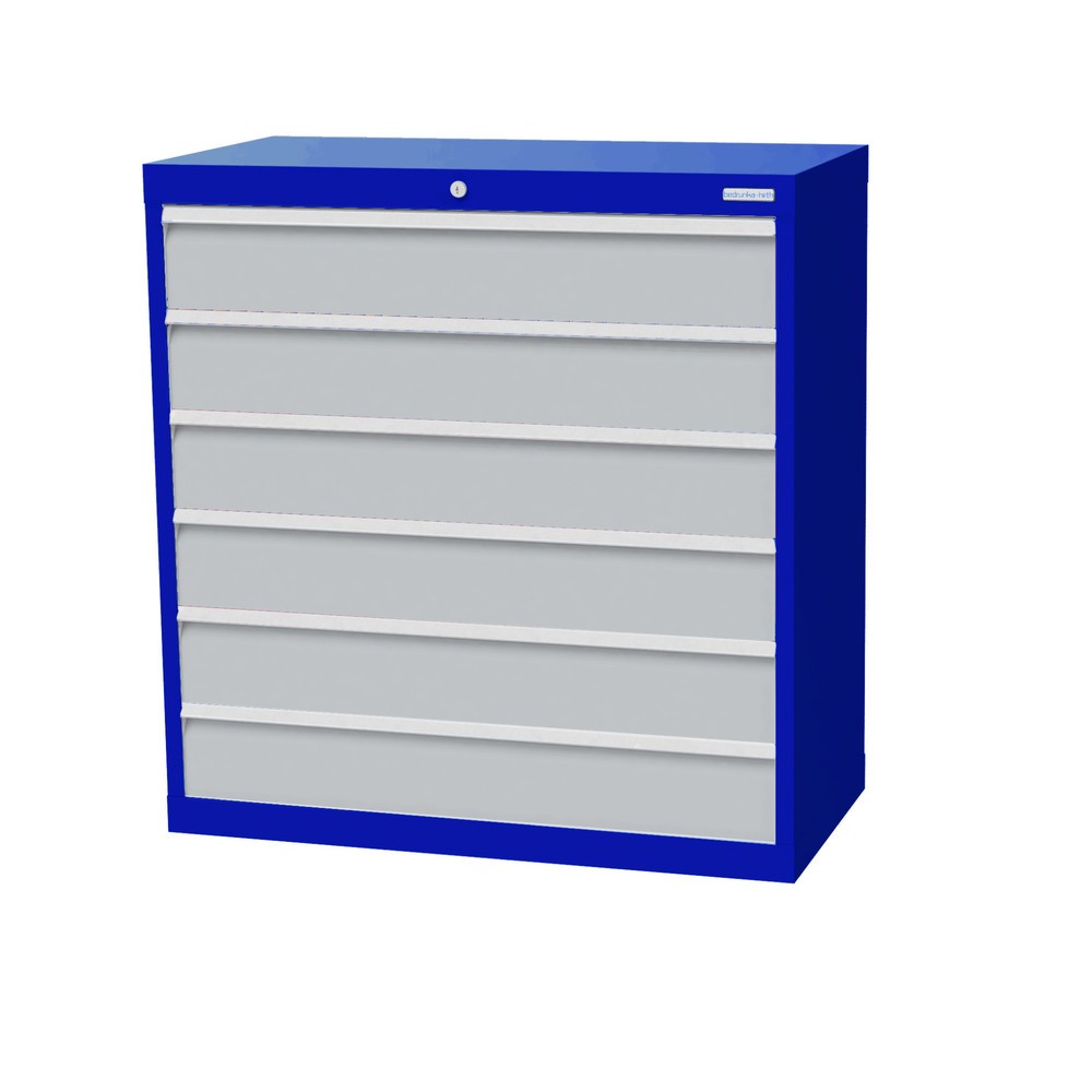 Immagine del prodotto: Bedrunka+Hirth Cassettiera professionale, cassetti 6x150 mm, AxLxP 1.019 x 980 x 500 mm, Blu genziana, grigio chiaro
