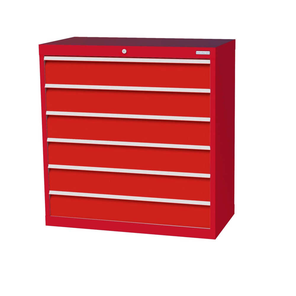 Immagine del prodotto: Bedrunka+Hirth Cassettiera professionale, cassetti 6x150 mm, AxLxP 1.019 x 980 x 500 mm, Rosso traffico, Rosso traffico
