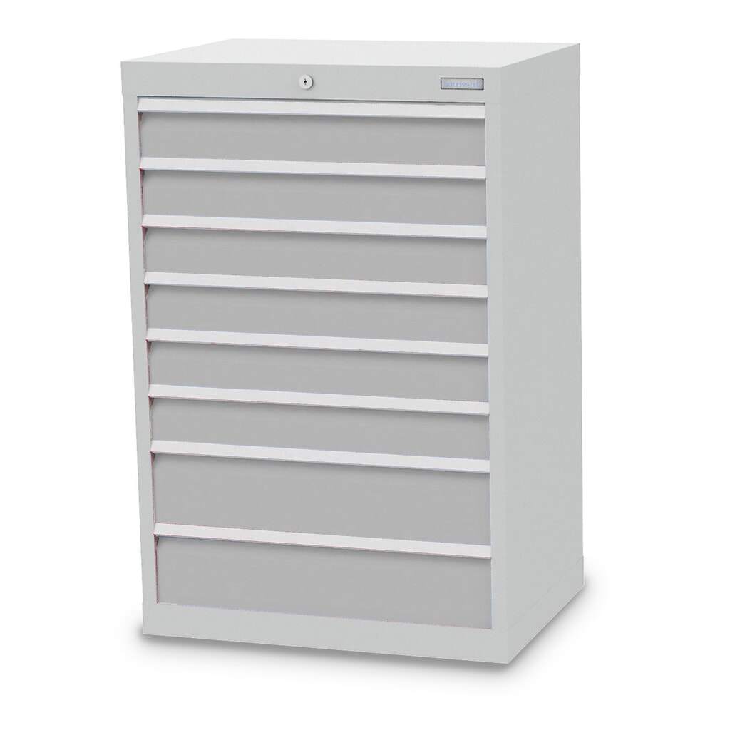 Bedrunka+Hirth Schubladenschrank Profi, Schubladen 6x100 + 2x150 mm, HxBxT 1.019 x 680 x 500 mm