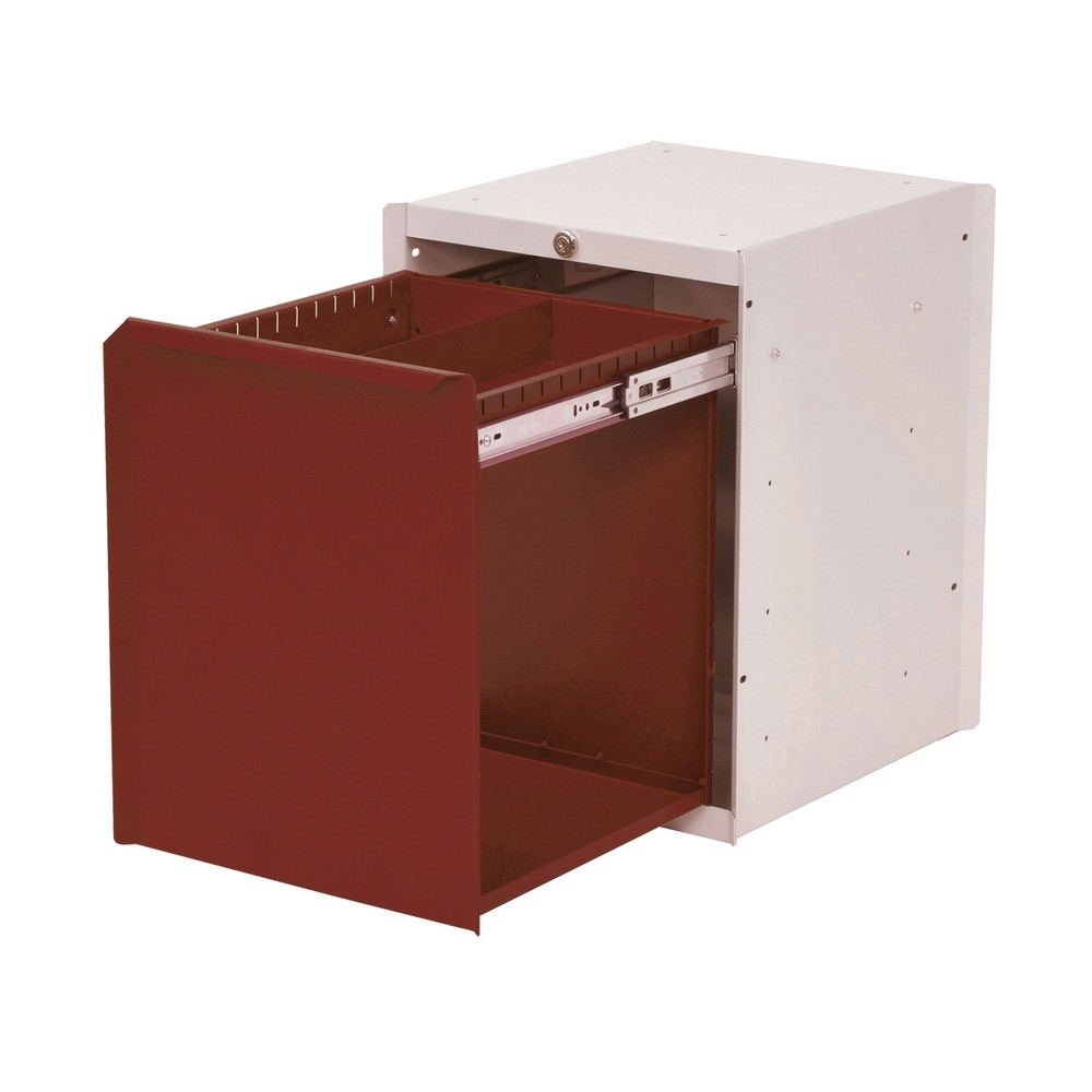 Produktabbildung Nr. 1: Bedrunka+Hirth Unterbauschrank mit 1 Schublade für Arbeitsplatzsystem Tisch, HxBxT 500 x 370 x 400 mm, rubinrot