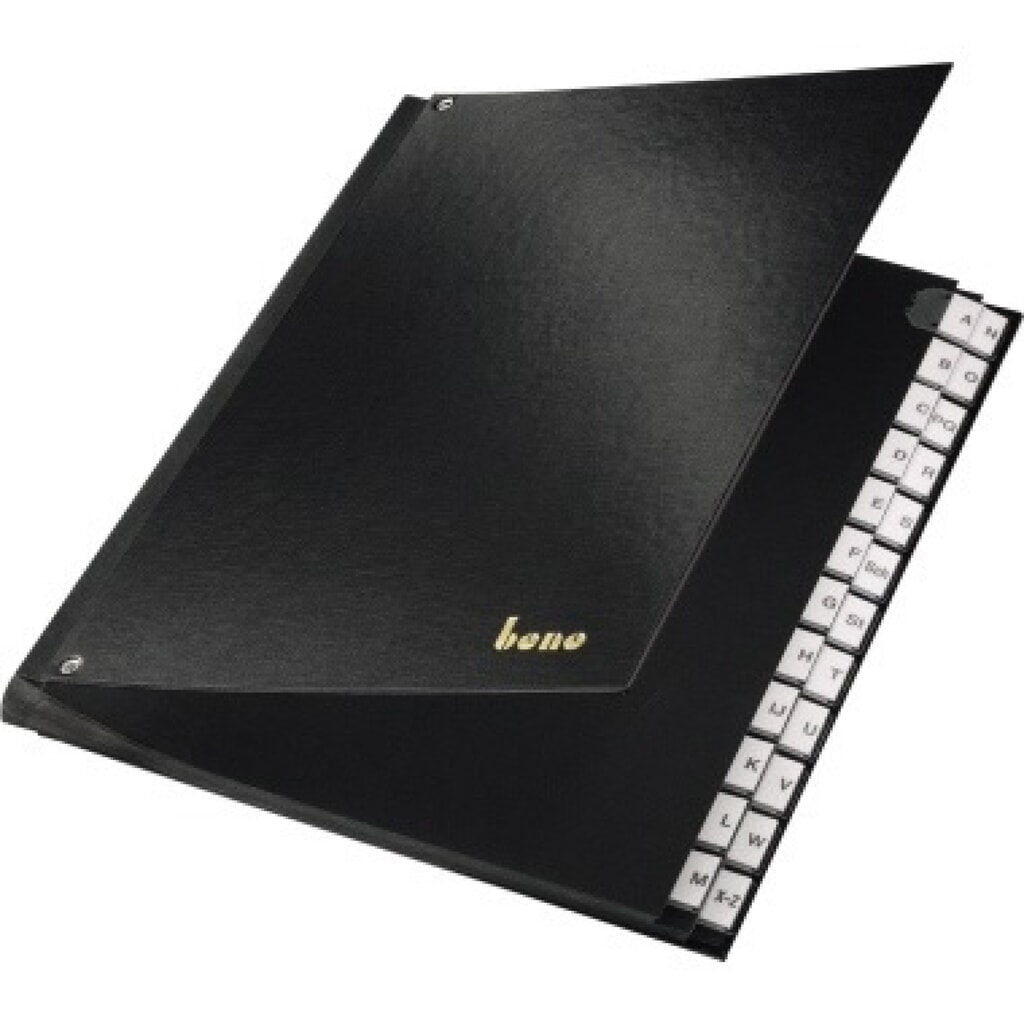 Bene Pultordner A-Z 75116SW PP schwarz Produktabbildung: Bene Pultordner A-Z 75116SW PP schwarz