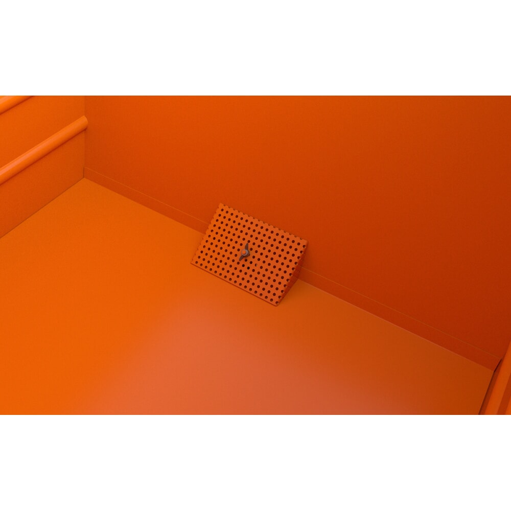 N° de l'image du produit 2 : Benne à copeaux empilable Bauer® BSS 30, peinte, jaune-orange