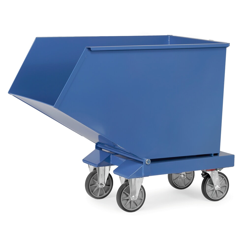 N° de l'image du produit 3 : fetra® Benne basculante à roulettes, volume 0,45 m³, bleue