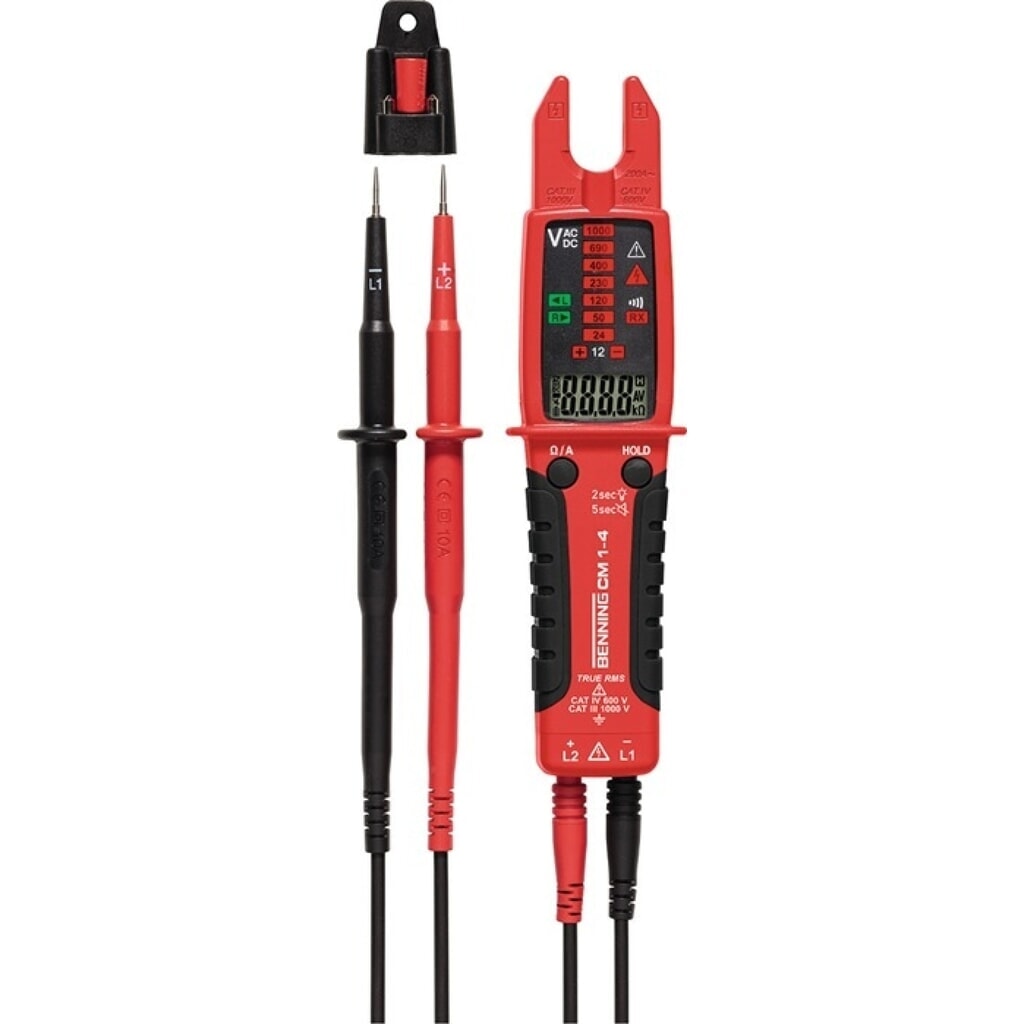 BENNING Stromzangenmultimeter CM 1-4 0,1 A-200 A AC CAT IV 600/III 1000 V Produktabbildung: BENNING Stromzangenmultimeter CM 1-4 0,1 A-200 A AC CAT IV 600/III 1000 V