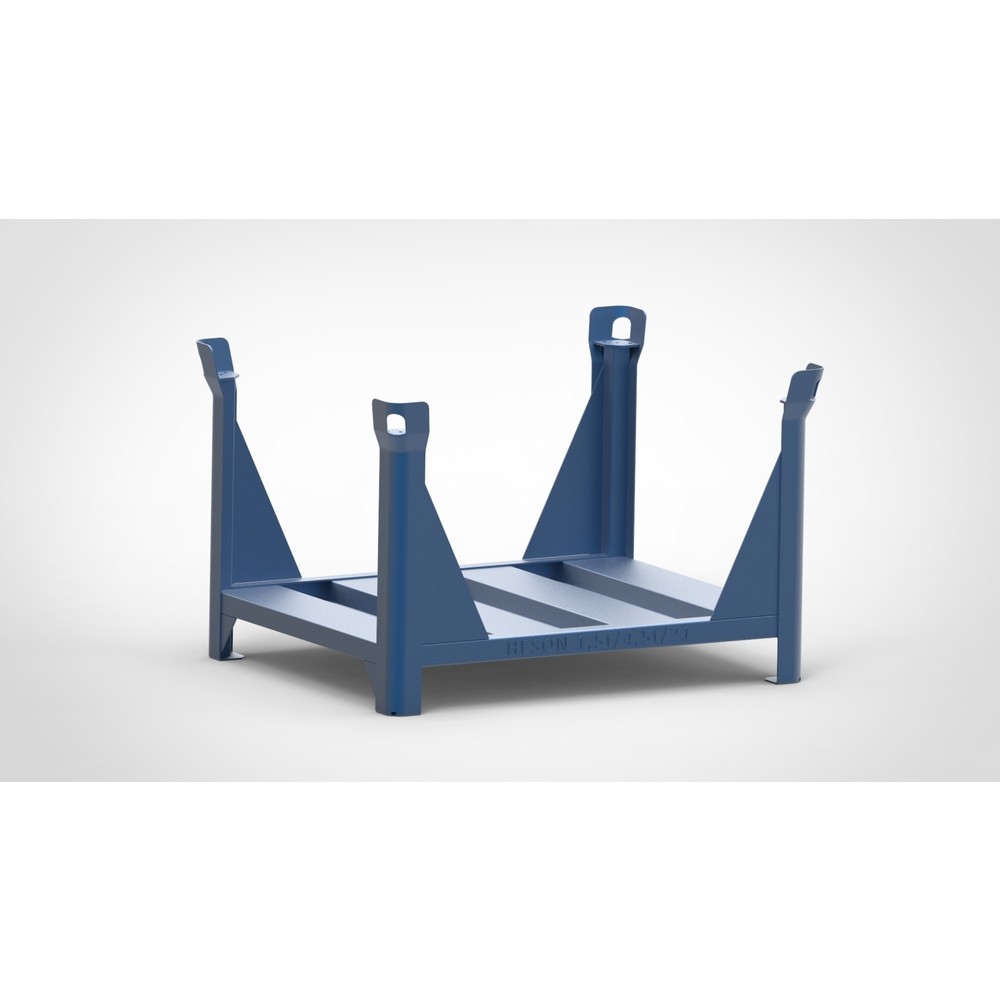 Illustration du produit: Berceau empilable HESON® pour charges longues, ouvert, peint, l x P 1 000 x 800 mm, bleu gentiane