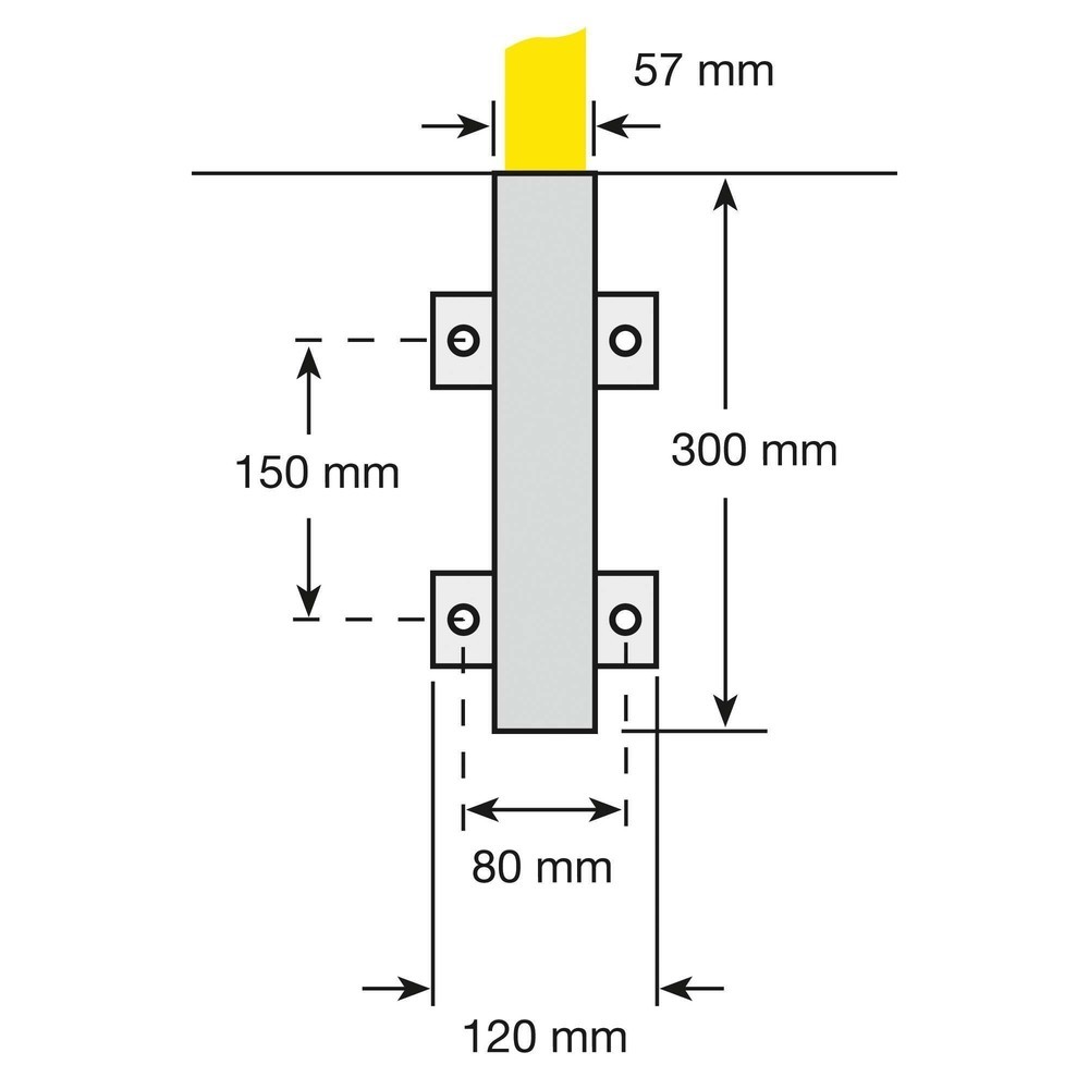 Productafbeelding nr. 4: Beschermbeugel, binnen, zijdelingse bevestiging, uitneembaar, hxb 1.300 x 2.000 mm