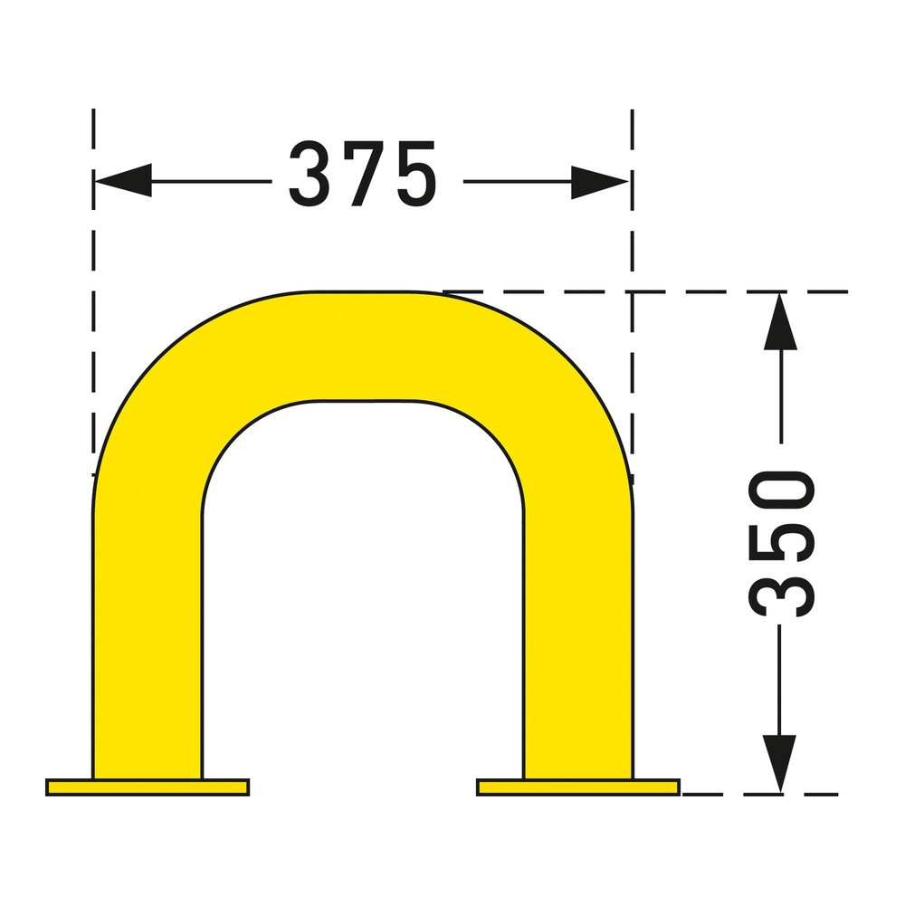 Productafbeelding nr. 2: Beschermbeugel voor gebruik binnen, Ø 76 mm, hxb 350 x 375 mm