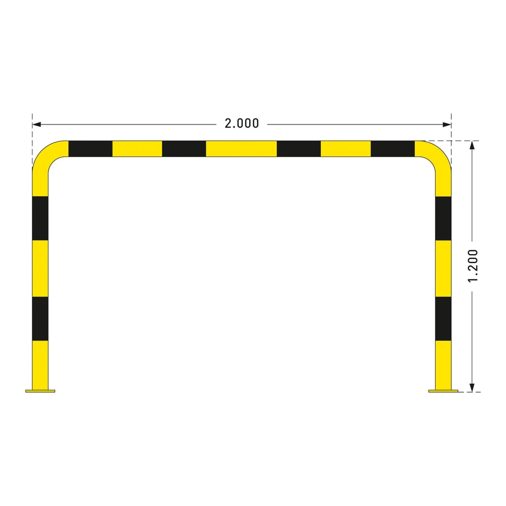 Productafbeelding nr. 2: Beschermbeugel voor gebruik buiten, Ø 76 mm, hxb 1.200 x 2.000 mm