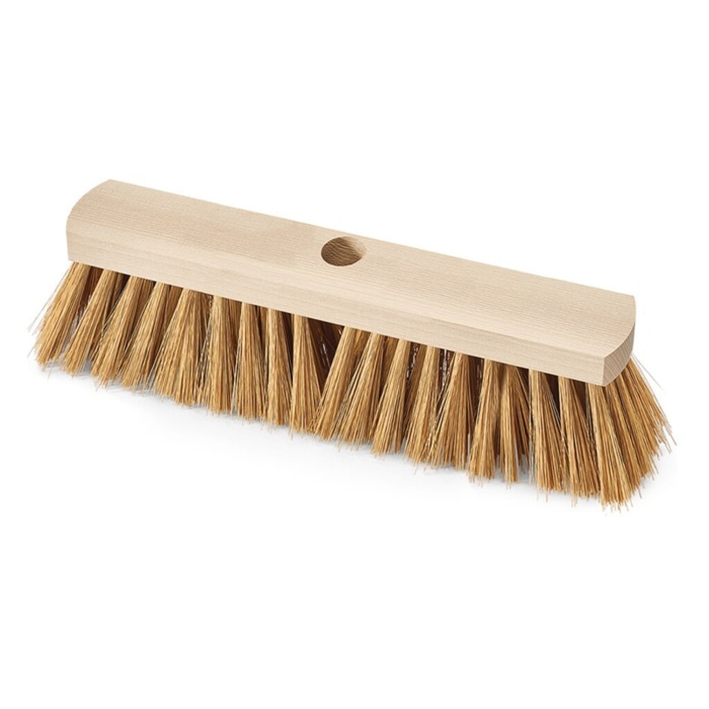 Besen Poly-Kokos-Kunstfaser L.400mm Buchenholzkörper m.Stielloch Produktabbildung: Besen Poly-Kokos-Kunstfaser L.400mm Buchenholzkörper m.Stielloch