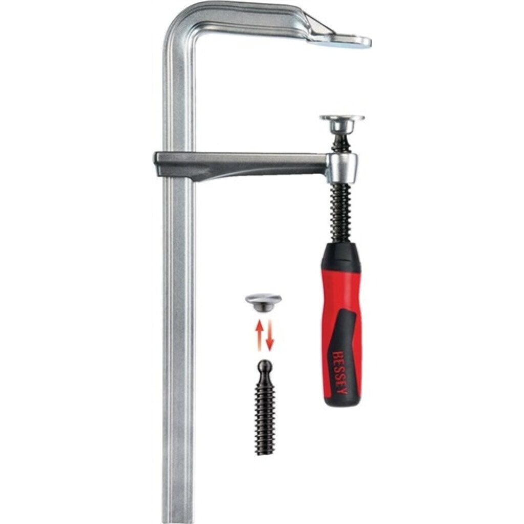 Ganzstahlschraubzwinge GZ-2K Spann-W.120mm A.60mm 2-K-Griff BESSEY Produktabbildung: Ganzstahlschraubzwinge GZ-2K Spann-W.120mm A.60mm 2-K-Griff BESSEY