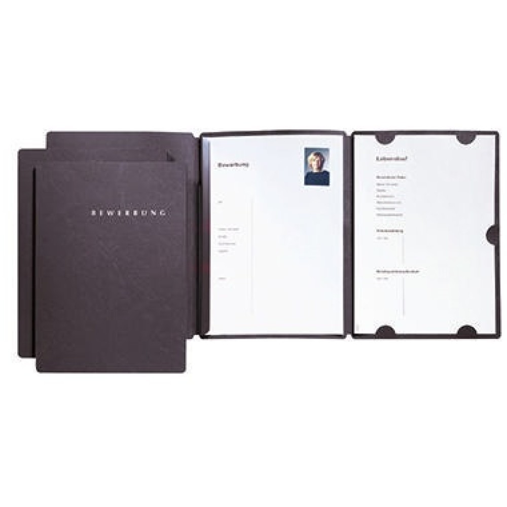 Produktabbildung: PAGNA Bewerbungsmmappe SELECT 22002-04 DIN A4 Karton schwarz