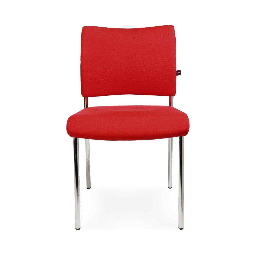 Product afbeelding: Bezoekersstoel Topstar® Classic met gestoffeerde rugleuning + 4 poten frame, zwart