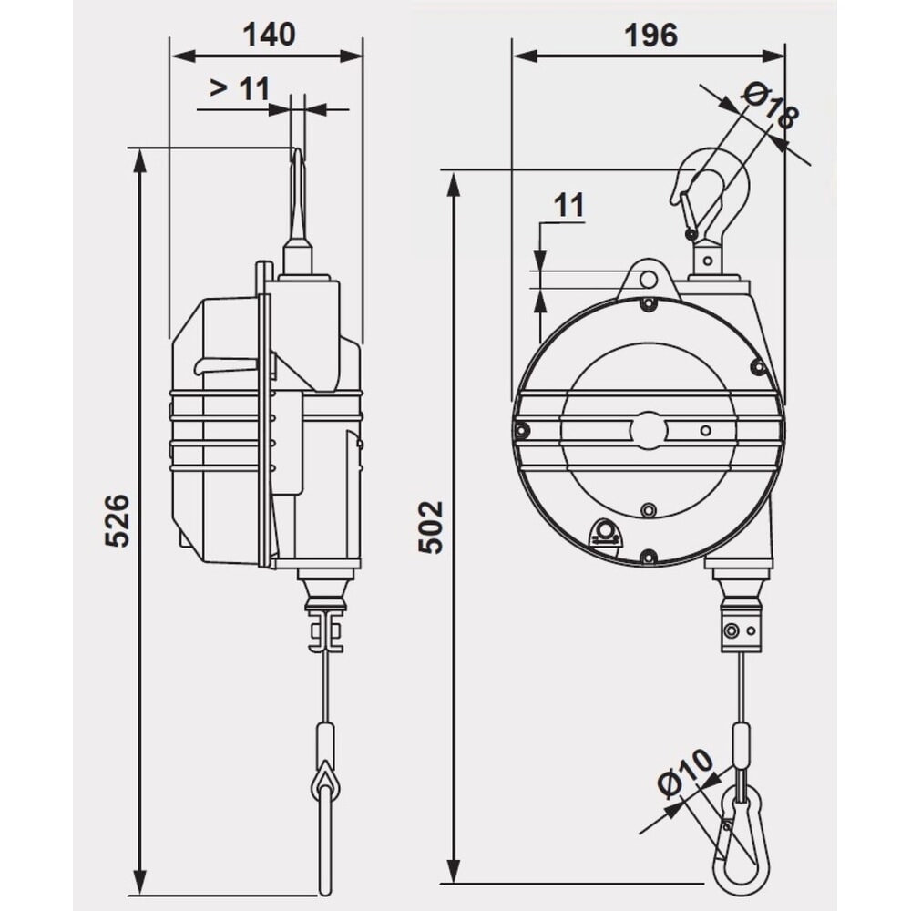 Immagine del prodotto n. 2: Bilanciatore Foodline, estrazione cavo 2 m, portata 4-7 kg