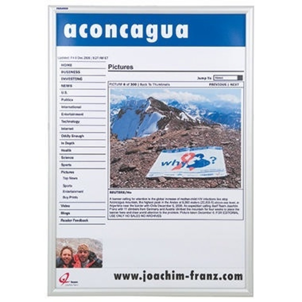 Produktabbildung: FRANKEN Wechselrahmen Outdoor BS1704 62,4x87,1x1,2cm transparent