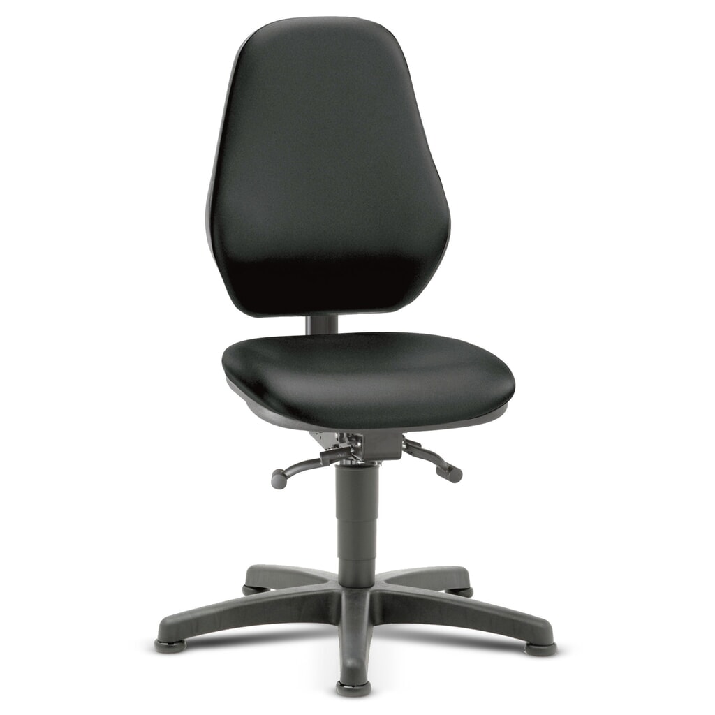 bimos Arbeitsdrehstuhl Alpha II, Bodengleiter, schwarz Produktabbildung Nr. 1: bimos Arbeitsdrehstuhl Alpha II, Bodengleiter, schwarz
