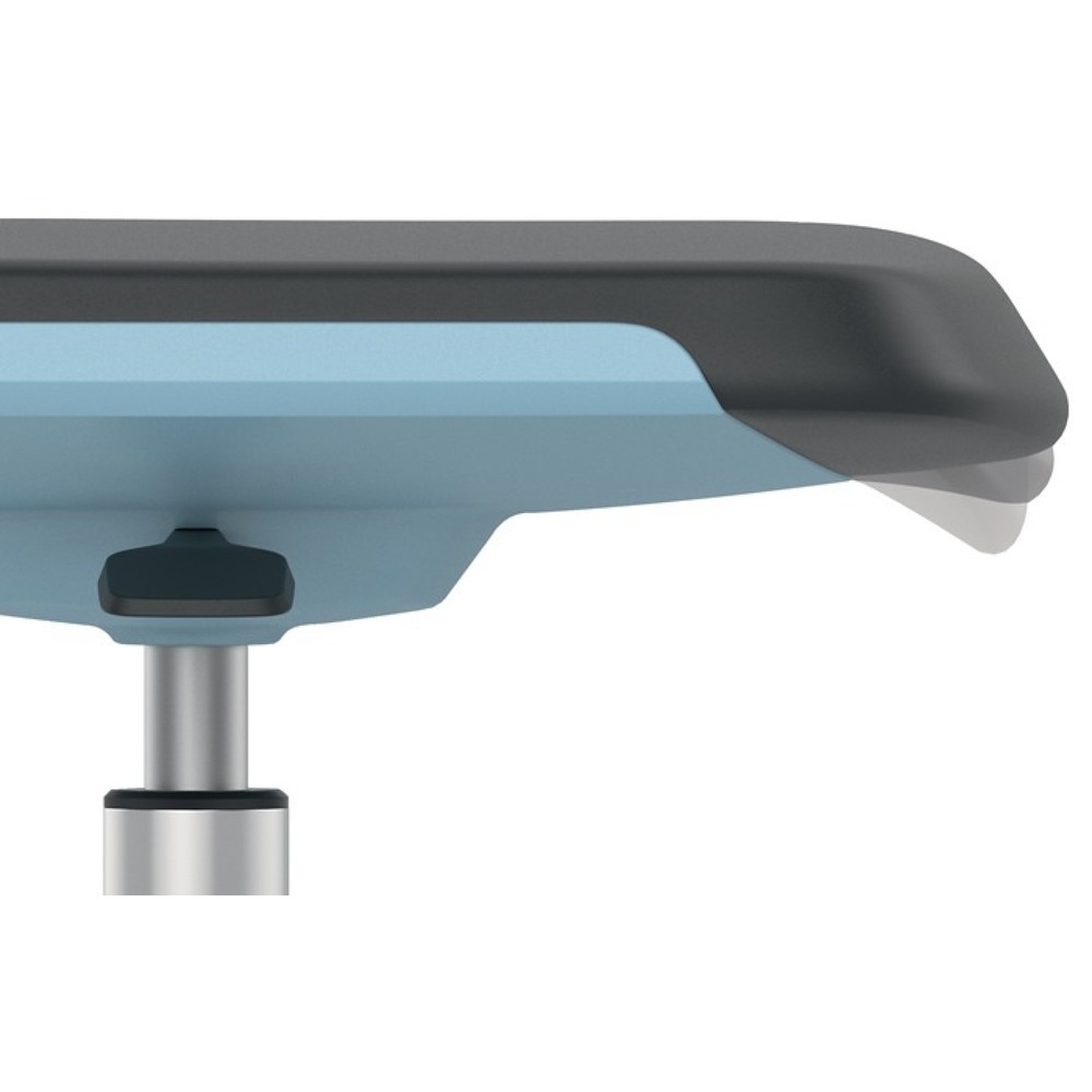 Produktabbildung Nr. 3: bimos  Arbeitsdrehstuhl Labsit, Supertec-Gewebe schwarz, Rollen Sitzschale anthrazit, 450-650 mm