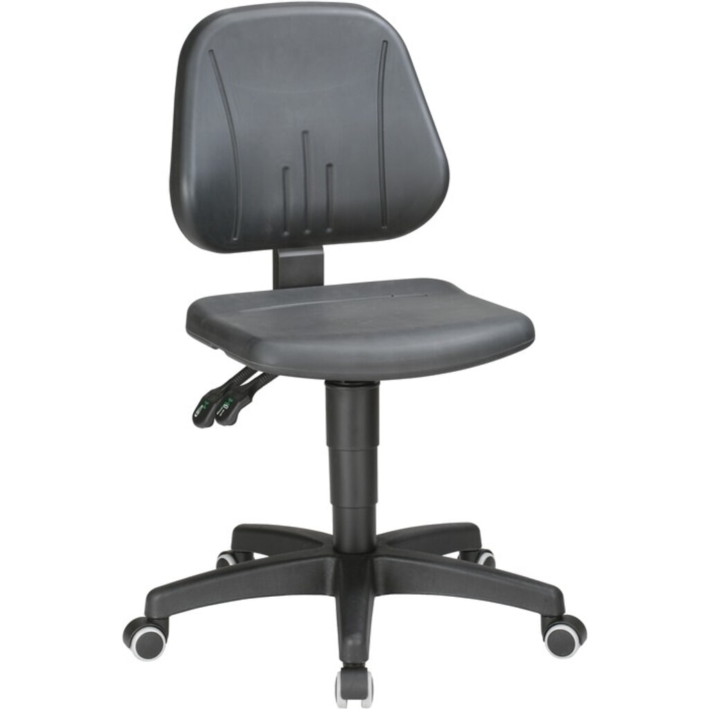 bimos Arbeitsdrehstuhl Unitec, Integralschaum schwarz, Rollen, 440-620 mm Produktabbildung: bimos Arbeitsdrehstuhl Unitec, Integralschaum schwarz, Rollen, 440-620 mm