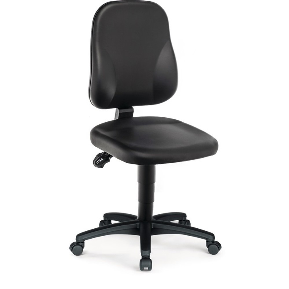N° de l'image du produit 1 : Chaise de travail pivotante bimos, rembourrage similicuir noir, roulettes, 450-620 mm