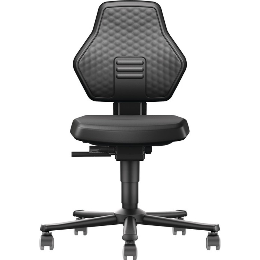 Illustration du produit: Chaise de travail pivotante bimos Air Flow, rembourrage en similicuir noir, roulettes, 450-600 mm