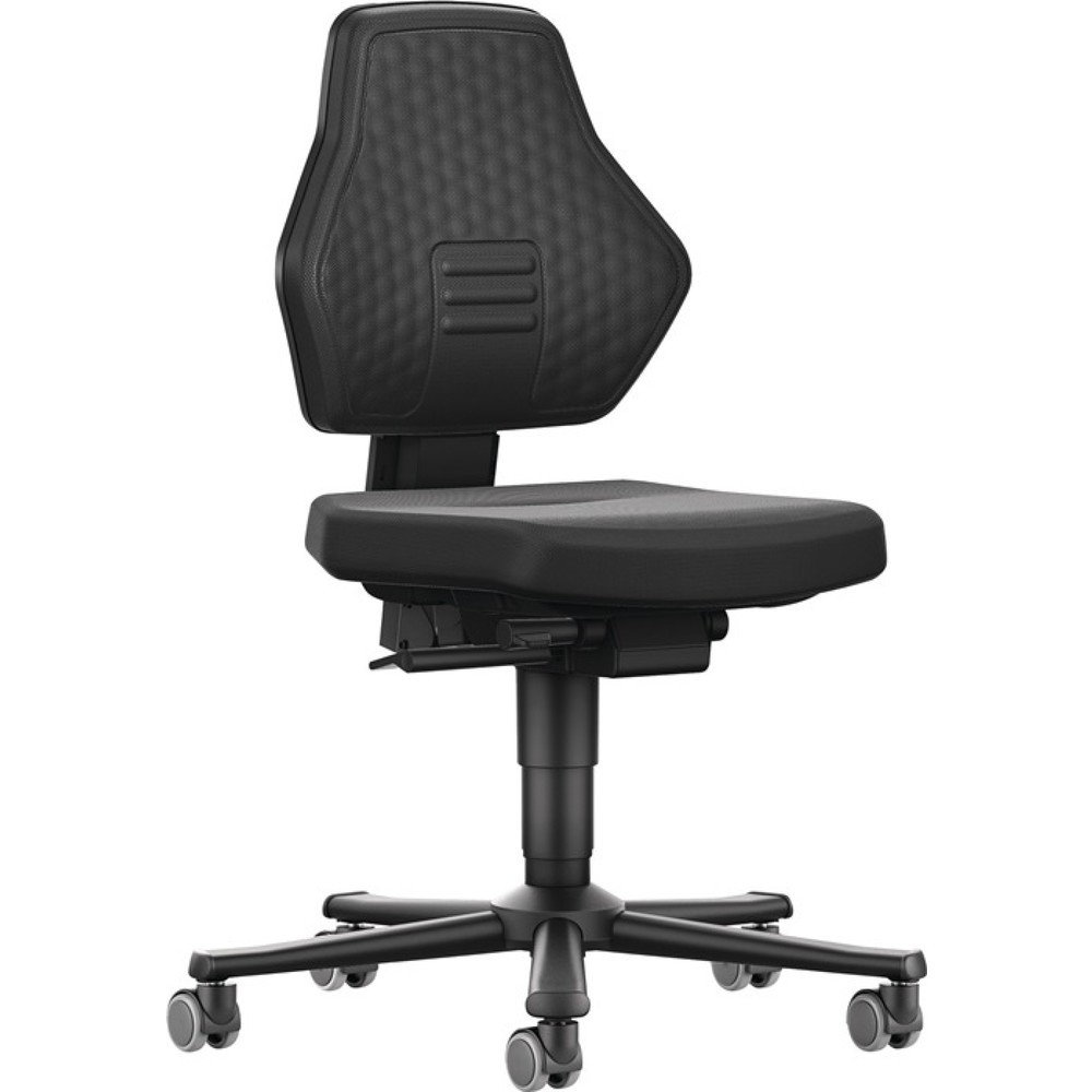 Illustration du produit: Chaise de travail pivotante bimos Air Flow, tissu Supertec noir, roulettes, 450-600 mm