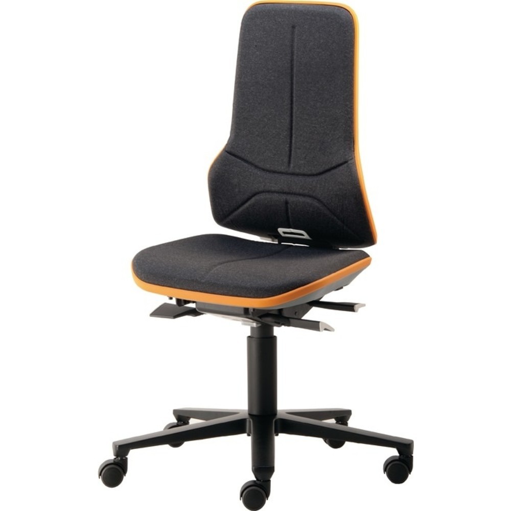Illustration du produit: Chaise de travail pivotante bimos Neon, sans élément de rembourrage gris, roulettes, 450-620 mm contact permanent