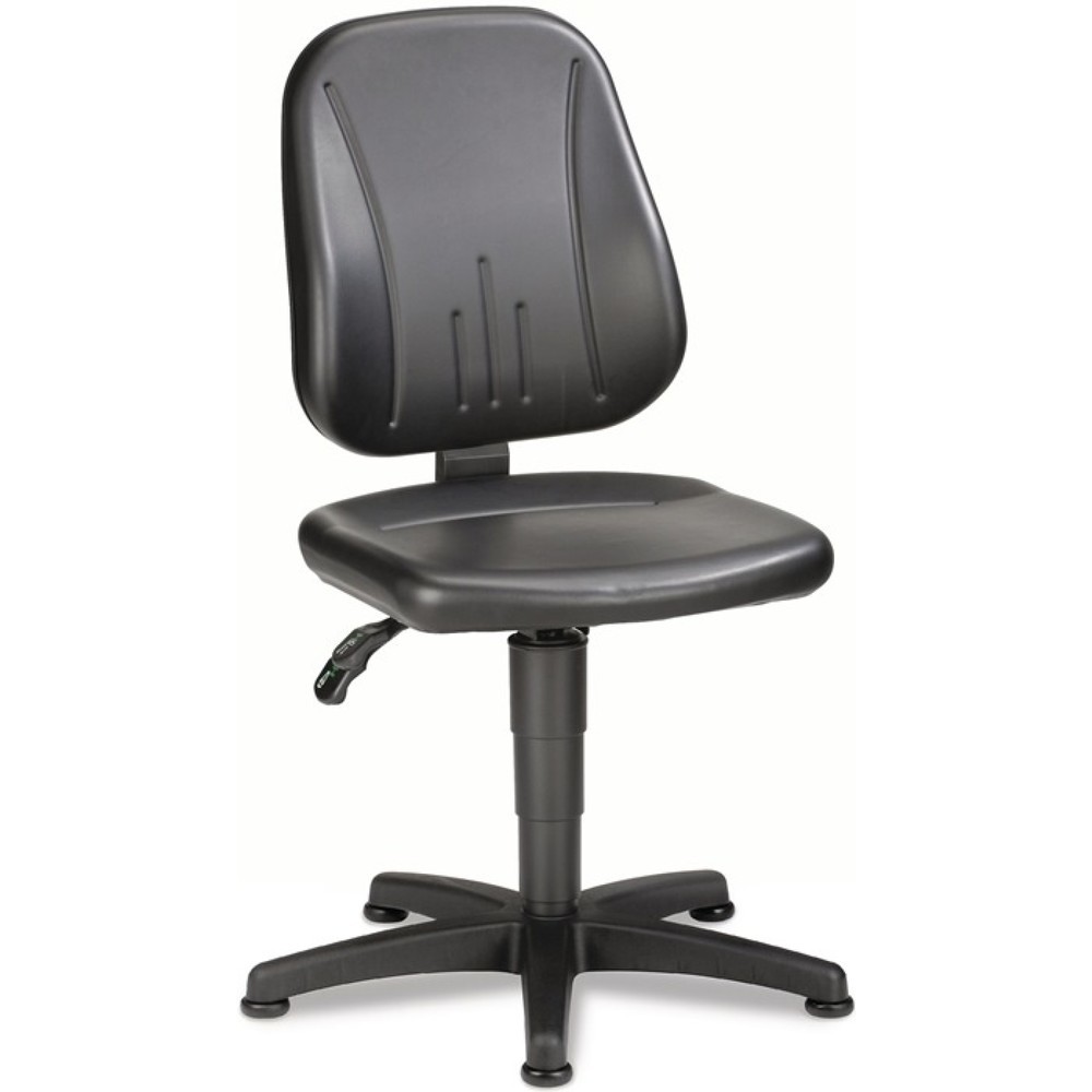 N° de l'image du produit 1 : Chaise de travail pivotante bimos Unitec, rembourrage similicuir noir, patins, 440-620 mm