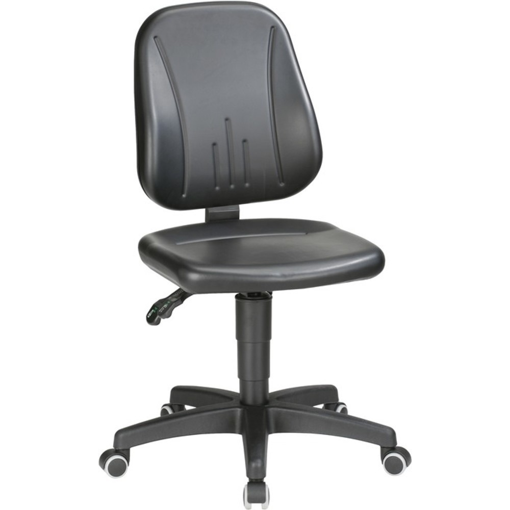 Illustration du produit: Chaise de travail pivotante bimos Unitec, rembourrage similicuir noir, roulettes, 440-620 mm