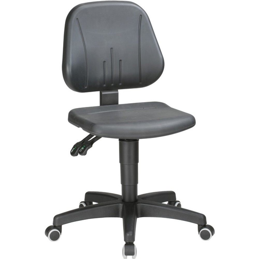 N° de l'image du produit 1 : Chaise de travail pivotante bimos Unitec, mousse intégrale noir, roulettes, 440-620 mm