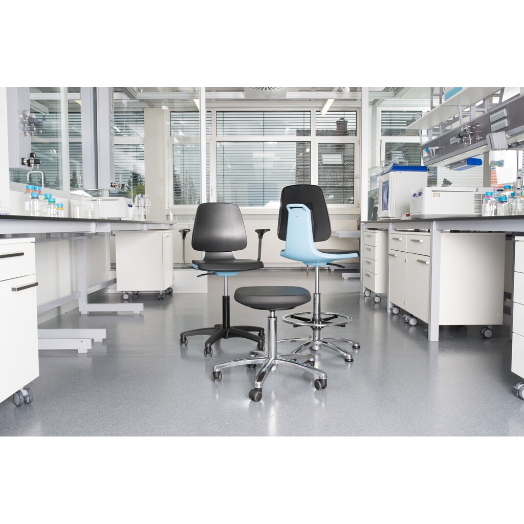 Produktabbildung Nr. 2: bimos  Drehhocker Labsit, Integralschaum, Rollen, Sitzhöhenverstellung 450-650 mm