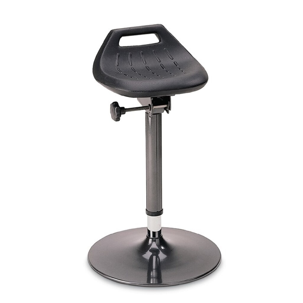 bimos Stehhilfe, Sitzhöhenverstellung 650-850 mm, Integralschaum, Stahlrohr anthrazit Tellerfuß Produktabbildung: bimos Stehhilfe, Sitzhöhenverstellung 650-850 mm, Integralschaum, Stahlrohr anthrazit Tellerfuß