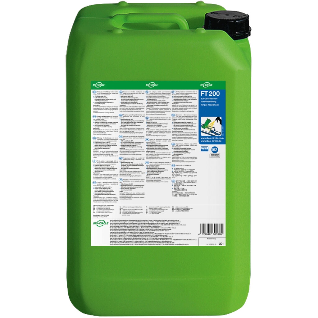 BIO-CIRCLE Reinigungsmittel FT 200, 20-l-Kanister Produktabbildung: BIO-CIRCLE Reinigungsmittel FT 200, 20-l-Kanister