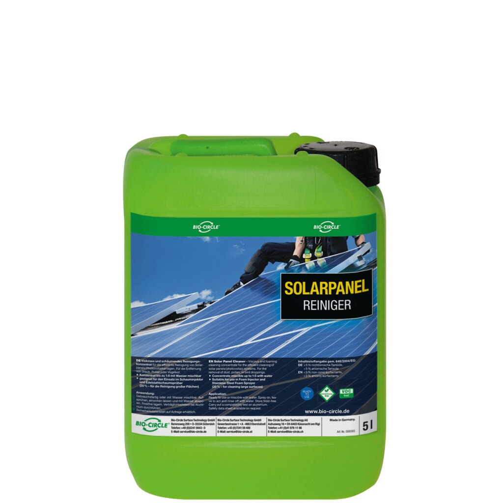 BIO-CIRCLE Solarpanelreiniger, 5-l-Kanister Produktabbildung Nr. 1: BIO-CIRCLE Solarpanelreiniger, 5-l-Kanister