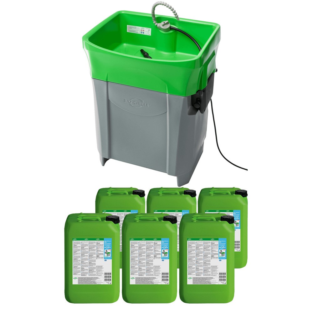Produktabbildung: BIO-CIRCLE Starter-Set Teilereiniger GT Compact u. L Evo Reinigungsmittel