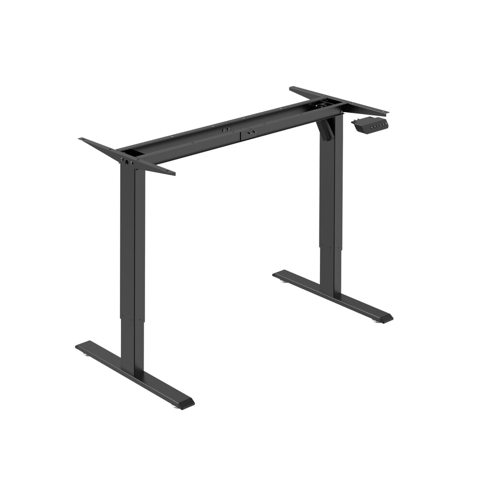 BISLEY Büromöbel-Set Easy Starter, elektrisch höhenverstellbarer Tisch 160 x 80 cm, schwarz, walnuss, Rollcontainer schwarz mit 1 Schublade + 1 Hängeregisterlade Produktabbildung Nr. 4: BISLEY Büromöbel-Set Easy Starter, elektrisch höhenverstellbarer Tisch 160 x 80 cm, schwarz, walnuss, Rollcontainer schwarz mit 1 Schublade + 1 Hängeregisterlade