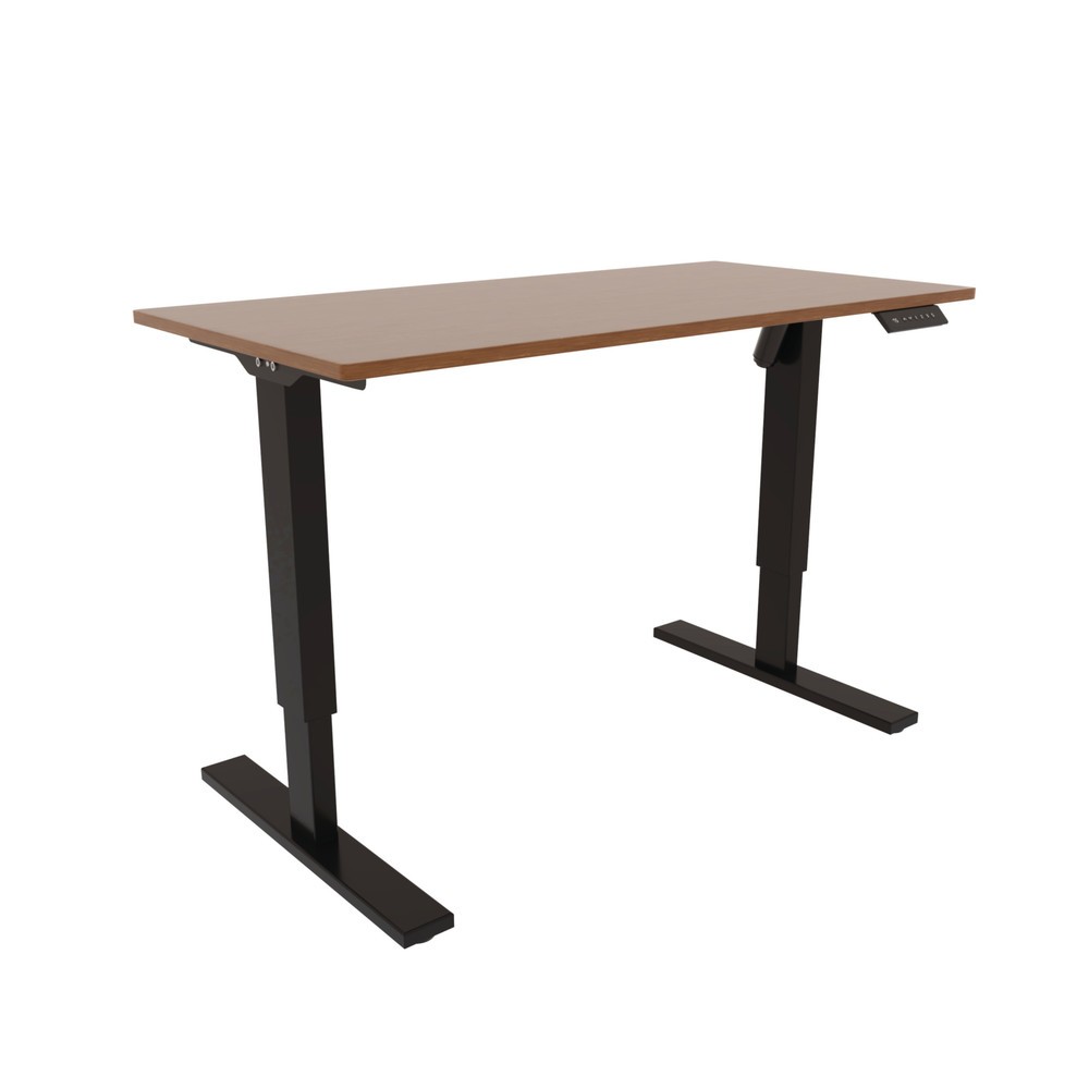 Produktabbildung Nr. 8: BISLEY Büromöbel-Set Easy Starter, elektrisch höhenverstellbarer Tisch 160 x 80 cm, schwarz, walnuss, Rollcontainer schwarz mit 1 Schublade + 1 Hängeregisterlade