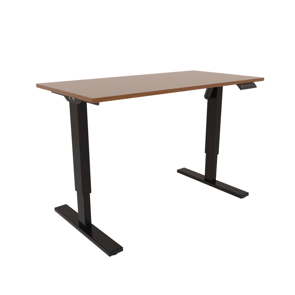 Produktabbildung Nr. 8: BISLEY Büromöbel-Set Easy Starter, elektrisch höhenverstellbarer Tisch 160 x 80 cm, schwarz, walnuss, Rollcontainer schwarz mit 1 Schublade + 1 Hängeregisterlade